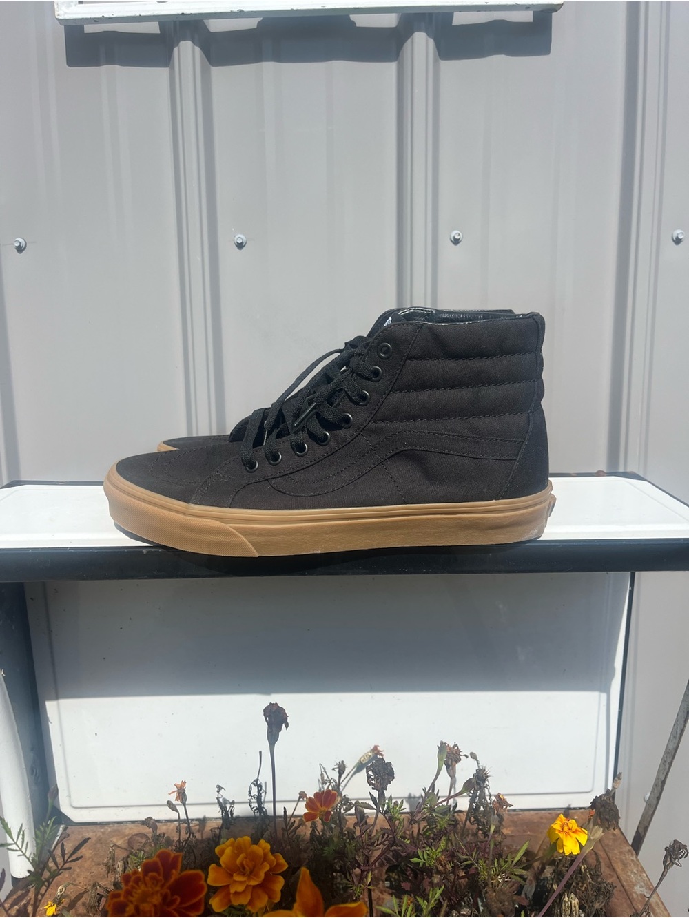 Vans sk8 hi reissue Black High-Top Sneakers with Gum Sole